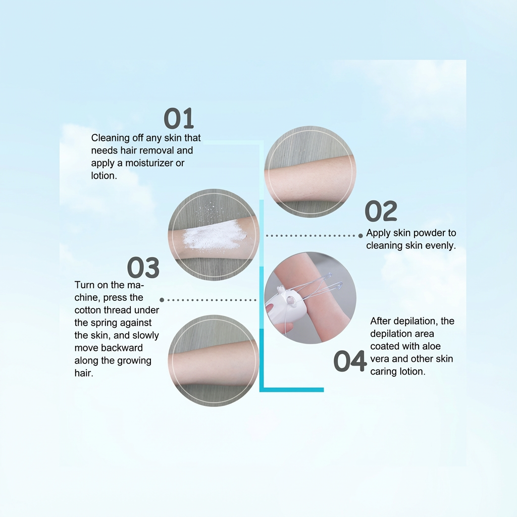 Butterfly Design Electric Threading Epilator Facial Hair Remover Machine