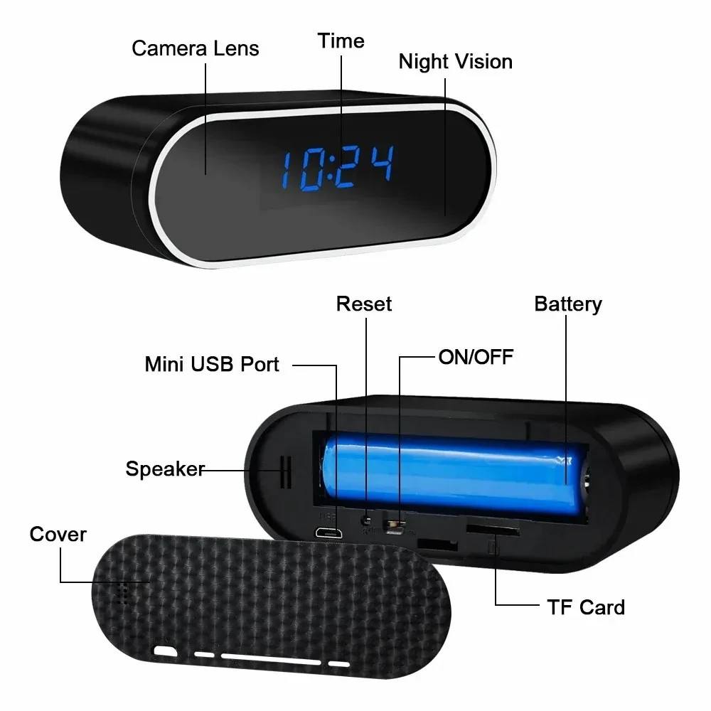 Mini Clock WiFi Camera with Infrared Night Vision